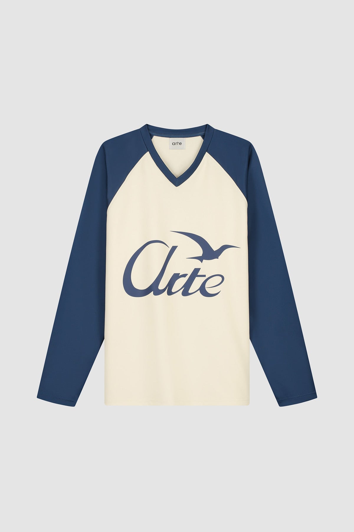 Manches longues avec Bird Logo - Marine/Crème