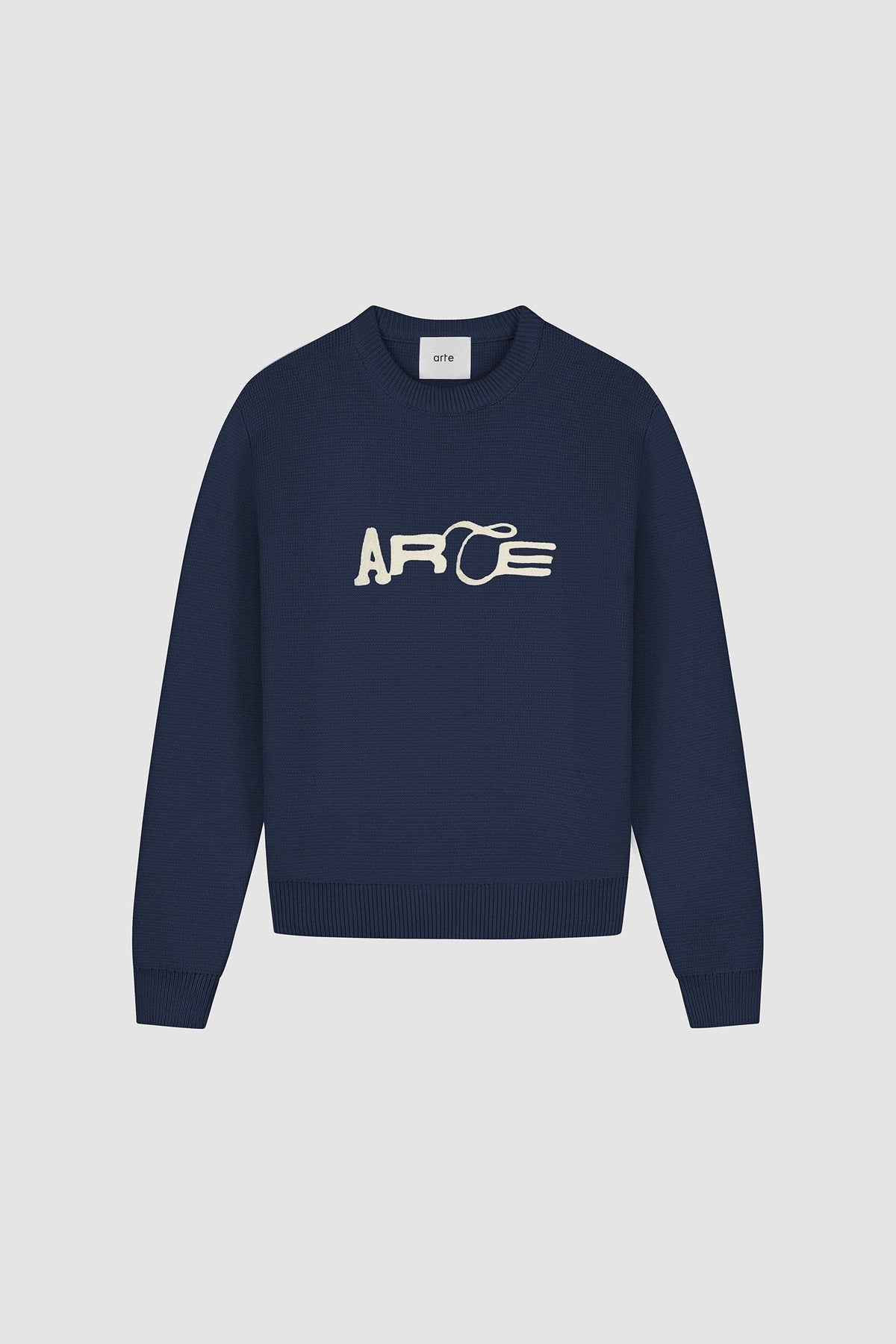 Pull en maille avec logo - Navy