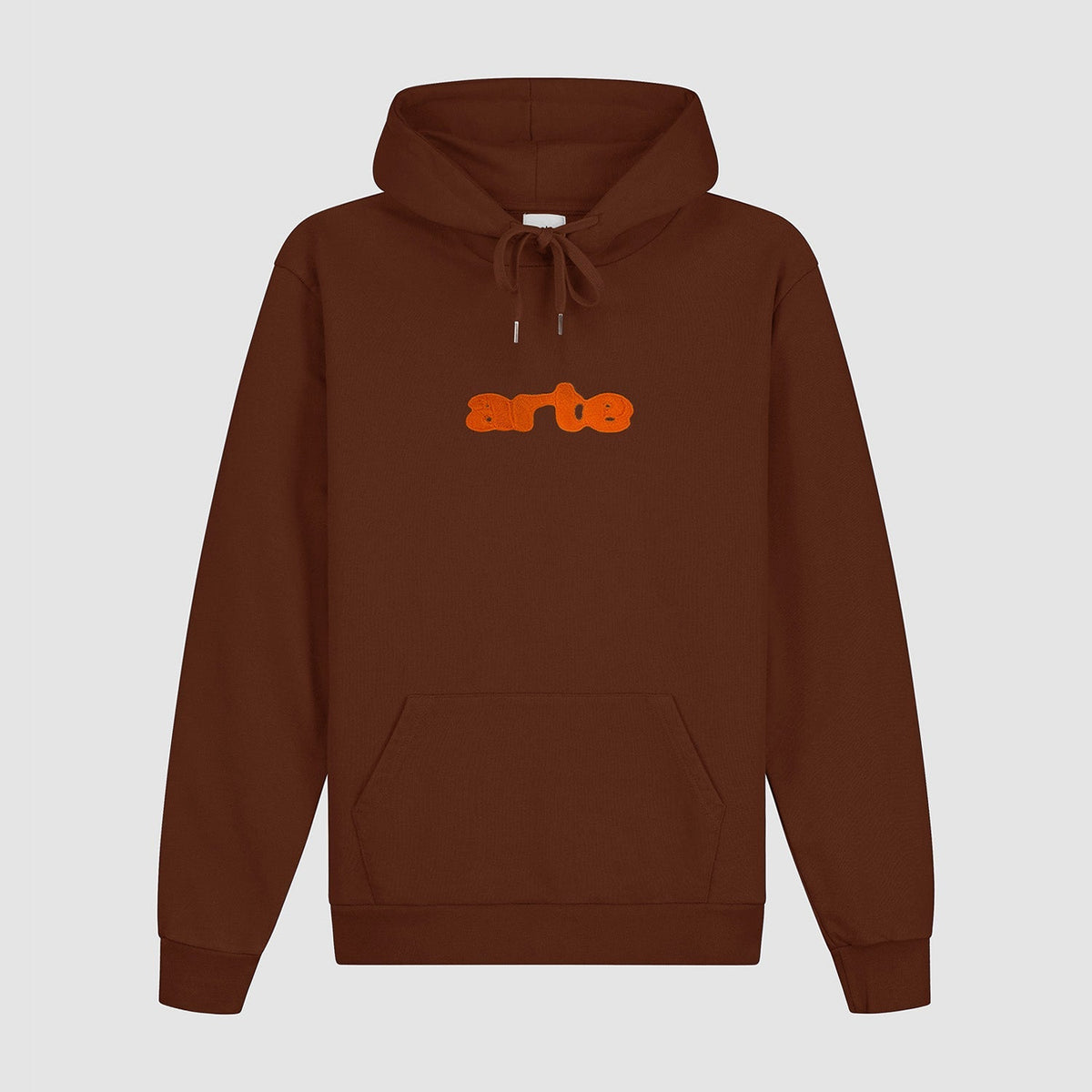 Sweat à capuche avec logo brodé - Marron