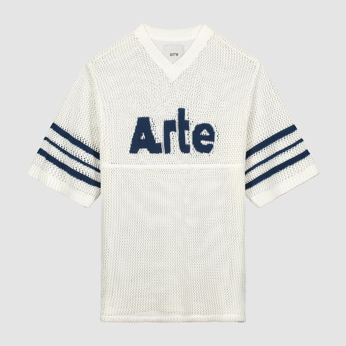 Shane - Chemise à rayures en tricot - Blanc