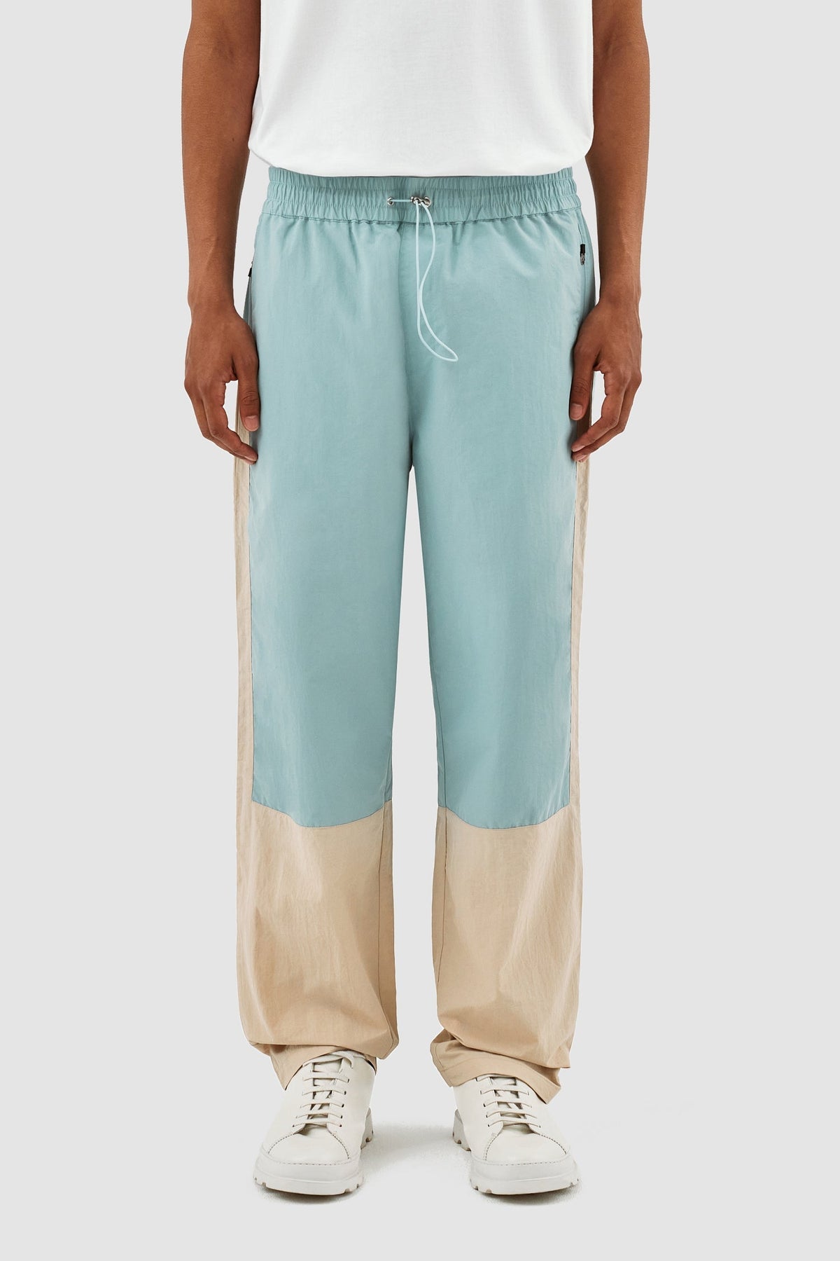 Pantalon Jeremy contrasté - Bleu clair/crème