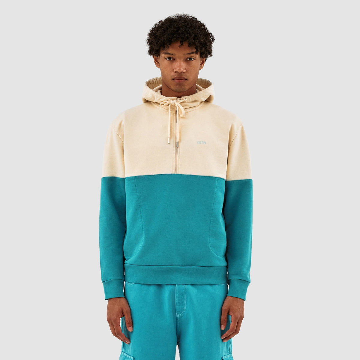 Henny Multi Hoodie - Crème/Bleu de lac