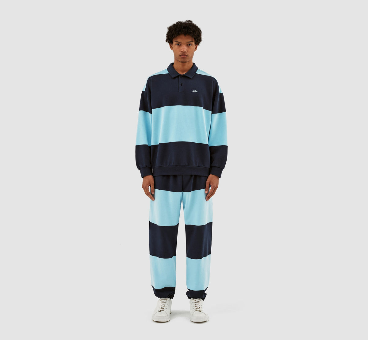 Pull Cam Stripes - Navy/Light Blue
