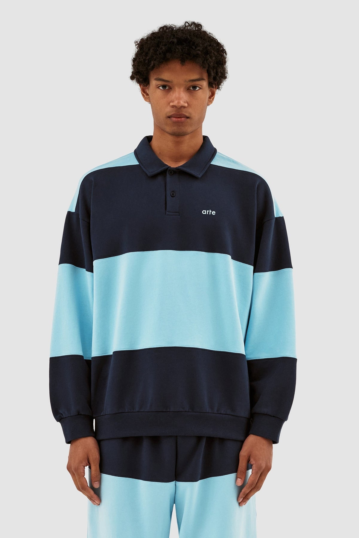 Pull Cam Stripes - Navy/Light Blue