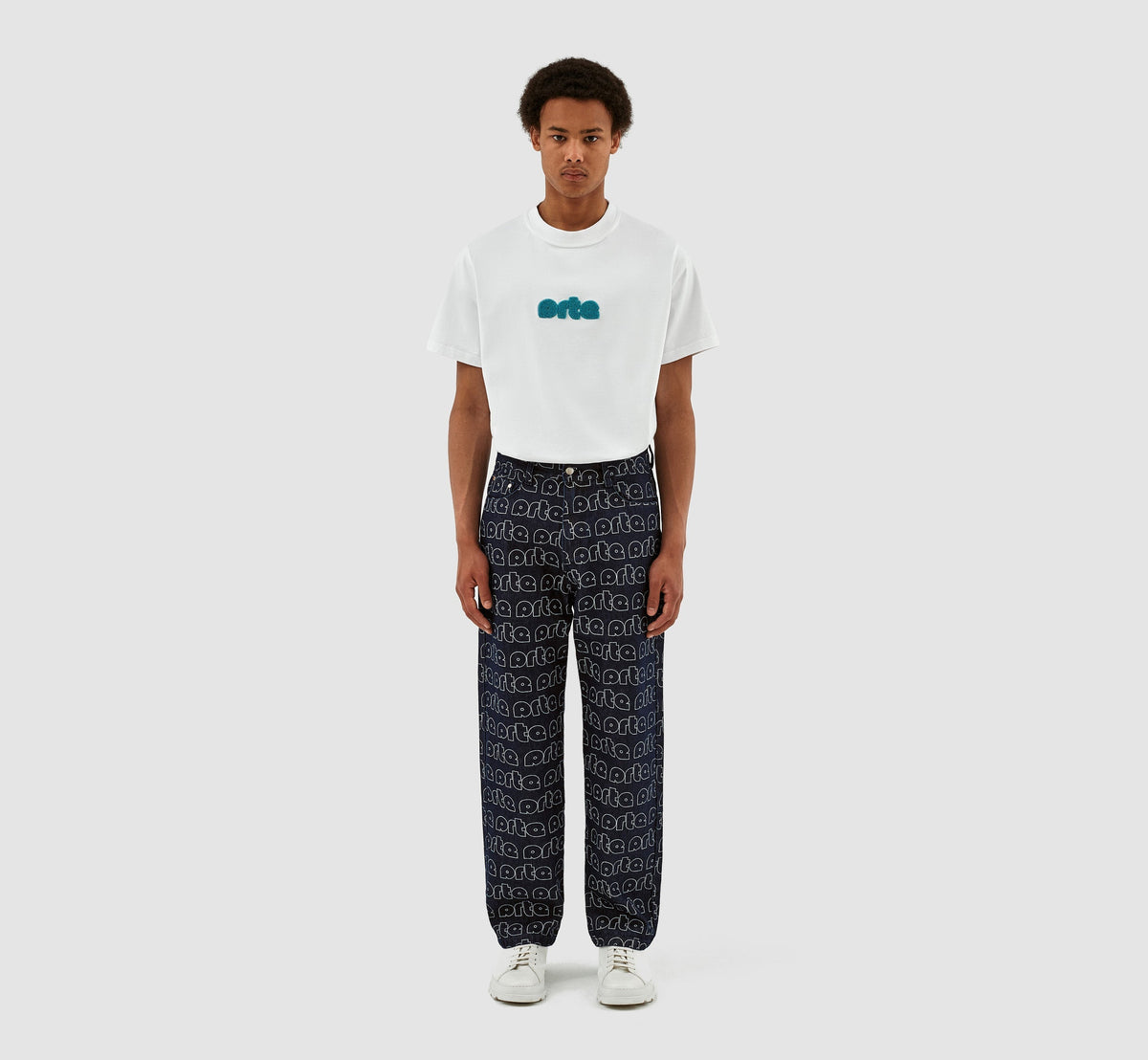 Pantalon Paul Allover Logo - Bleu/Blanc