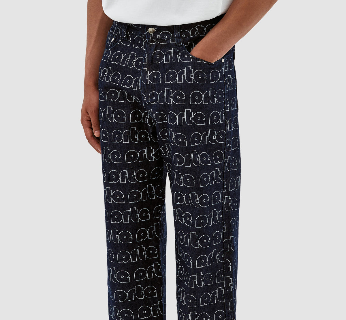 Pantalon Paul Allover Logo - Bleu/Blanc