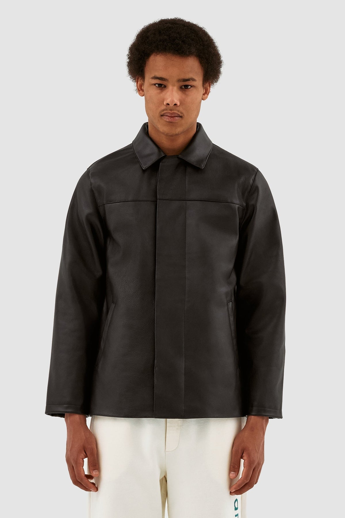 John Leather Jacket - Noir