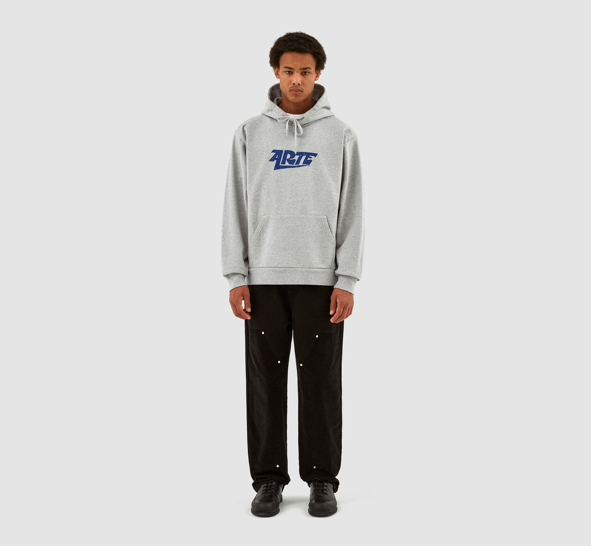 Sweat à capuche avec logo Harris - Gris