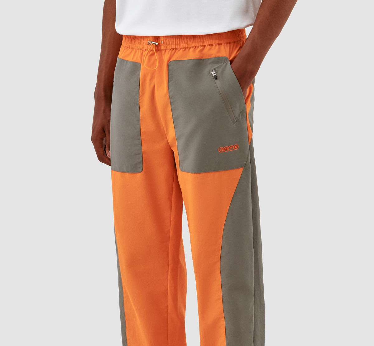 Pantalon Jeff - Orange/Gris