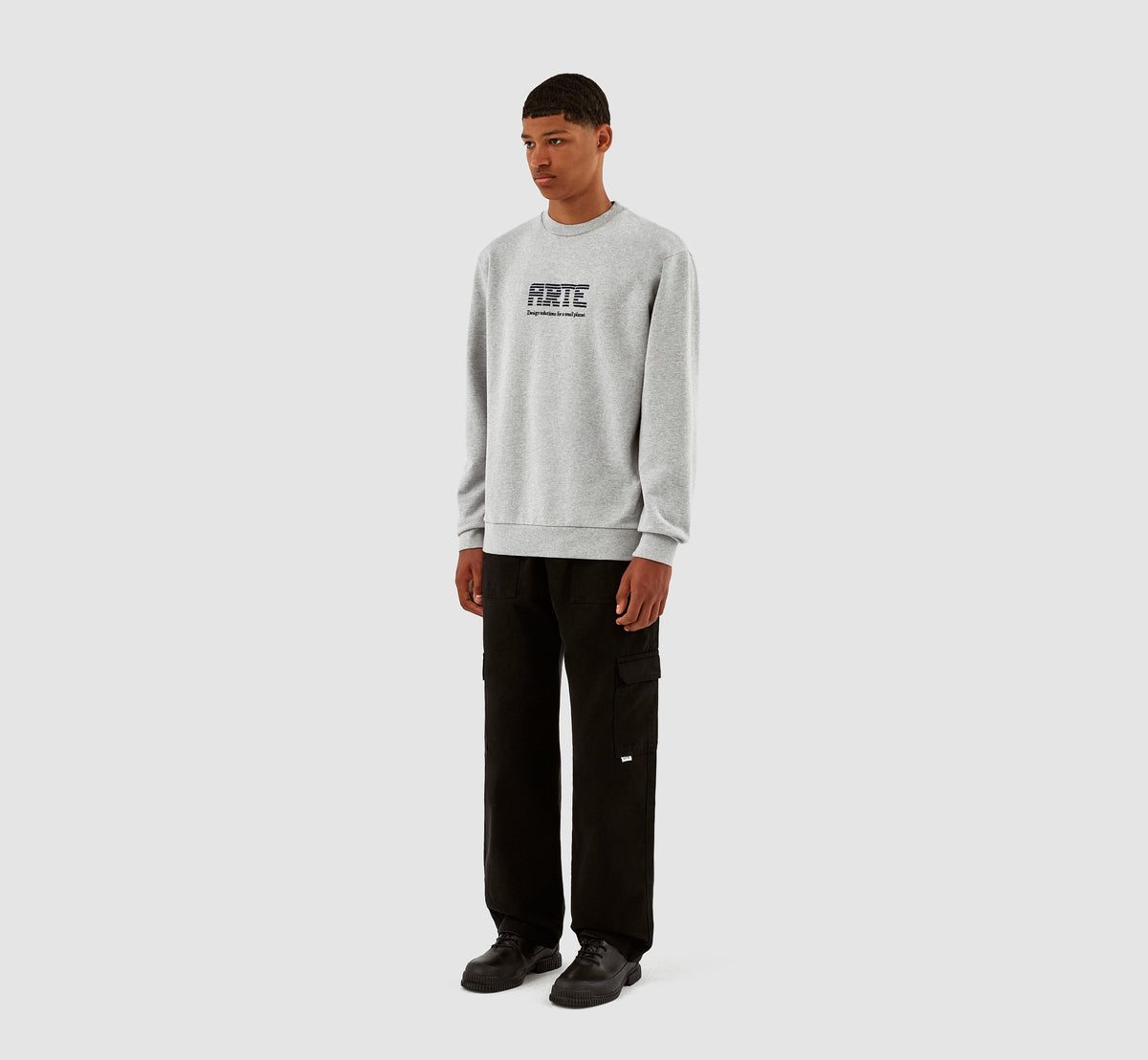 Clarck Block Logo Crewneck - Gris