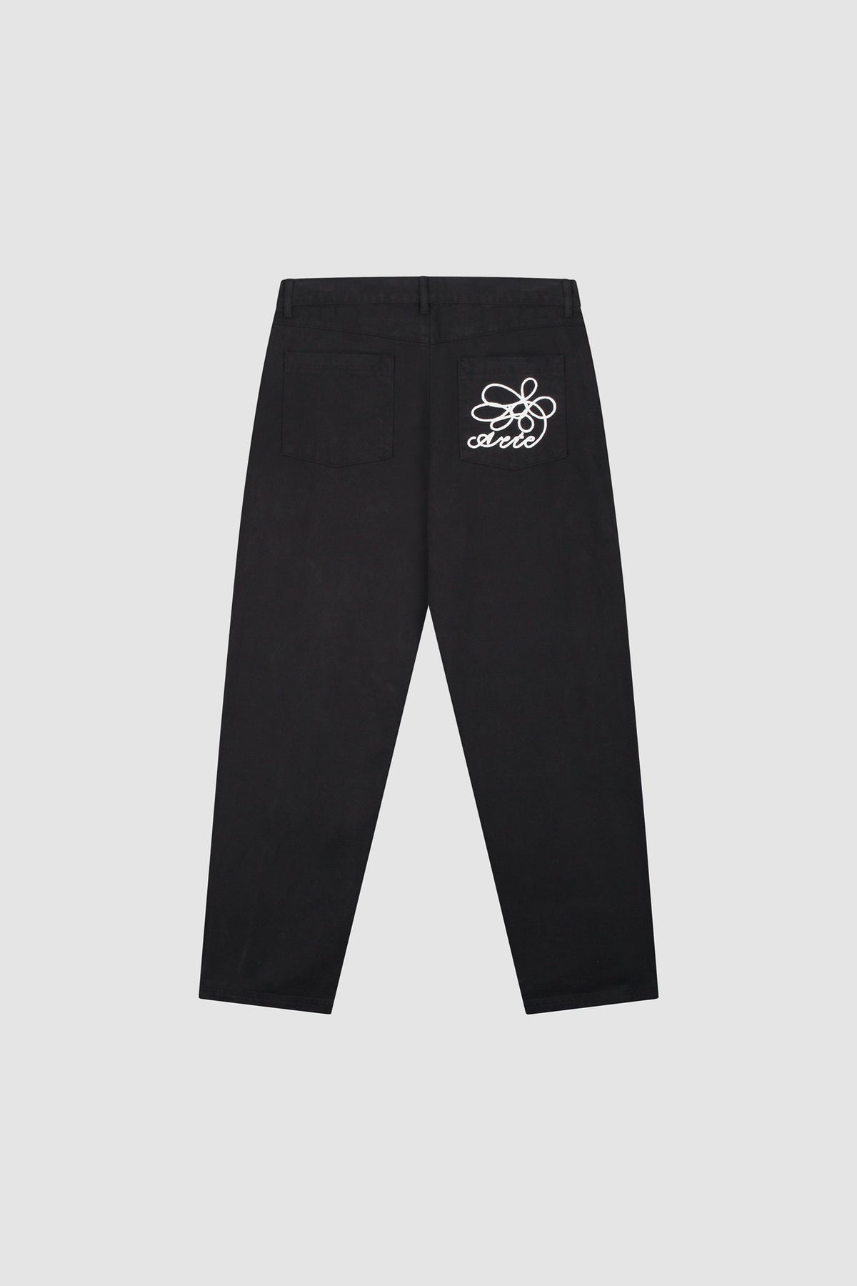 Pantalon à poches brodées - Noir