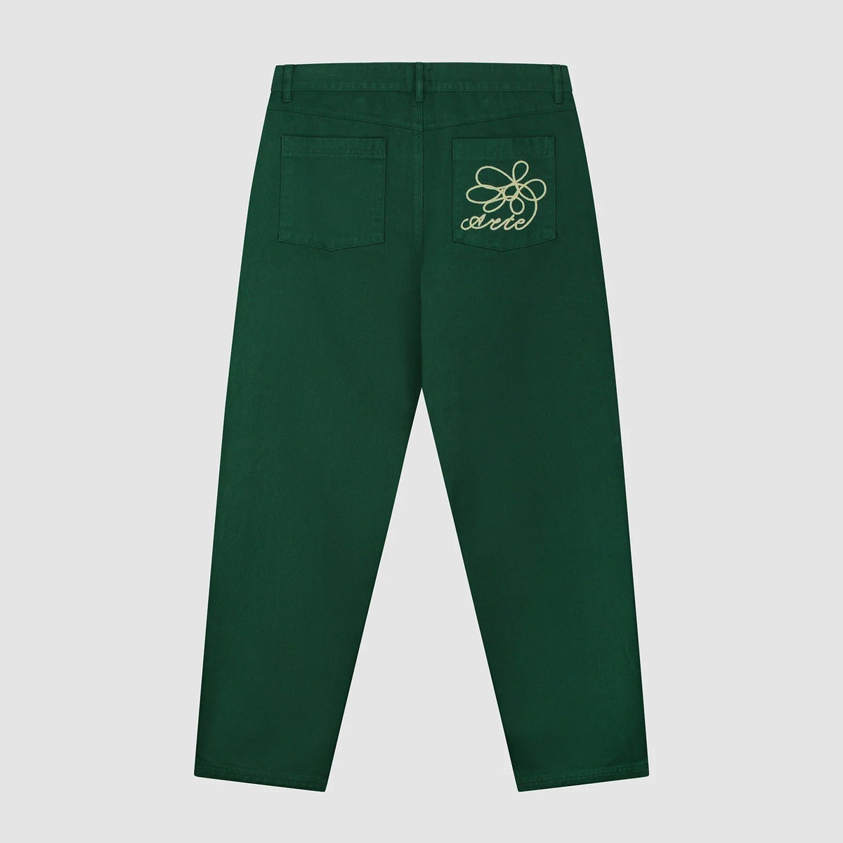 Pantalon à poches brodées - Vert