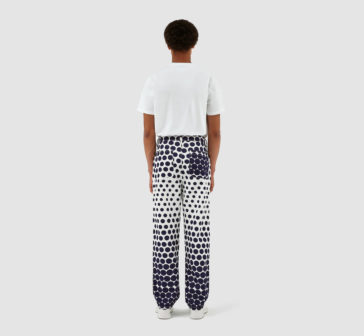 Pantalon à pois Paul - Marine/Blanc