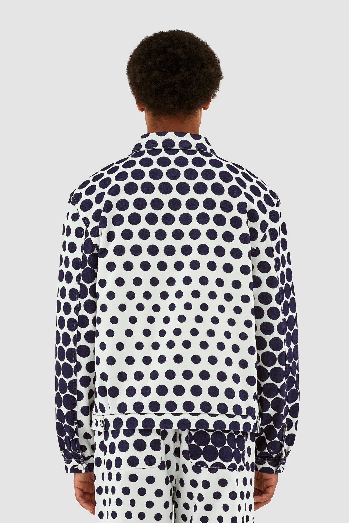 Veste à pois Jackson - Marine/Blanc