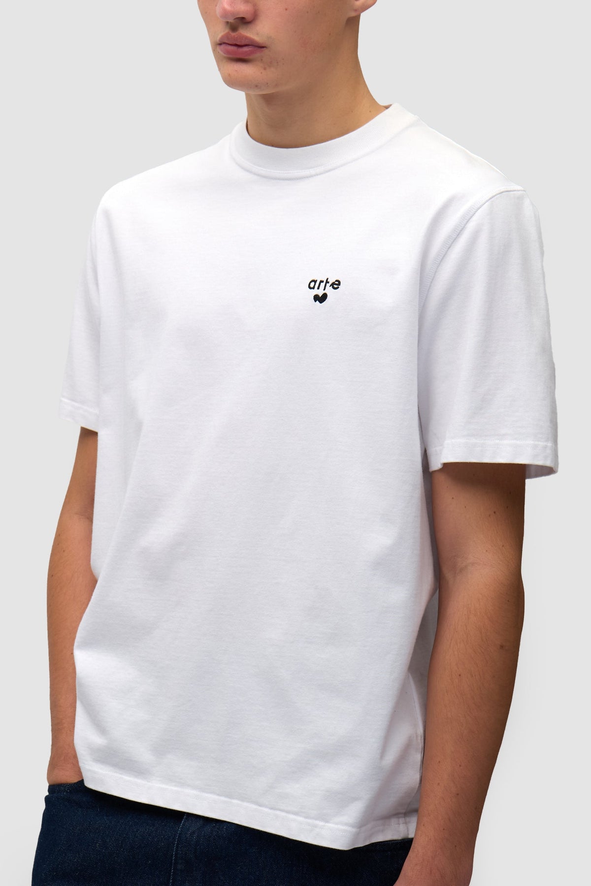 T-shirt avec logo en forme de cœur - blanc