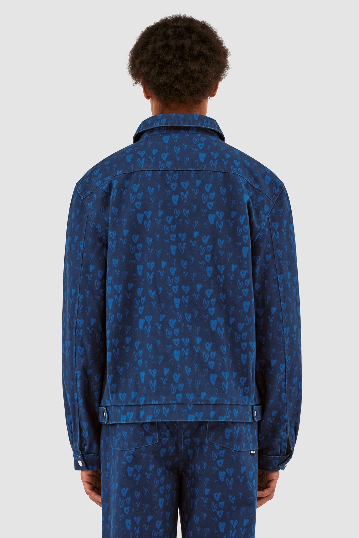Veste Jean Allover Heart - Navy/Blue