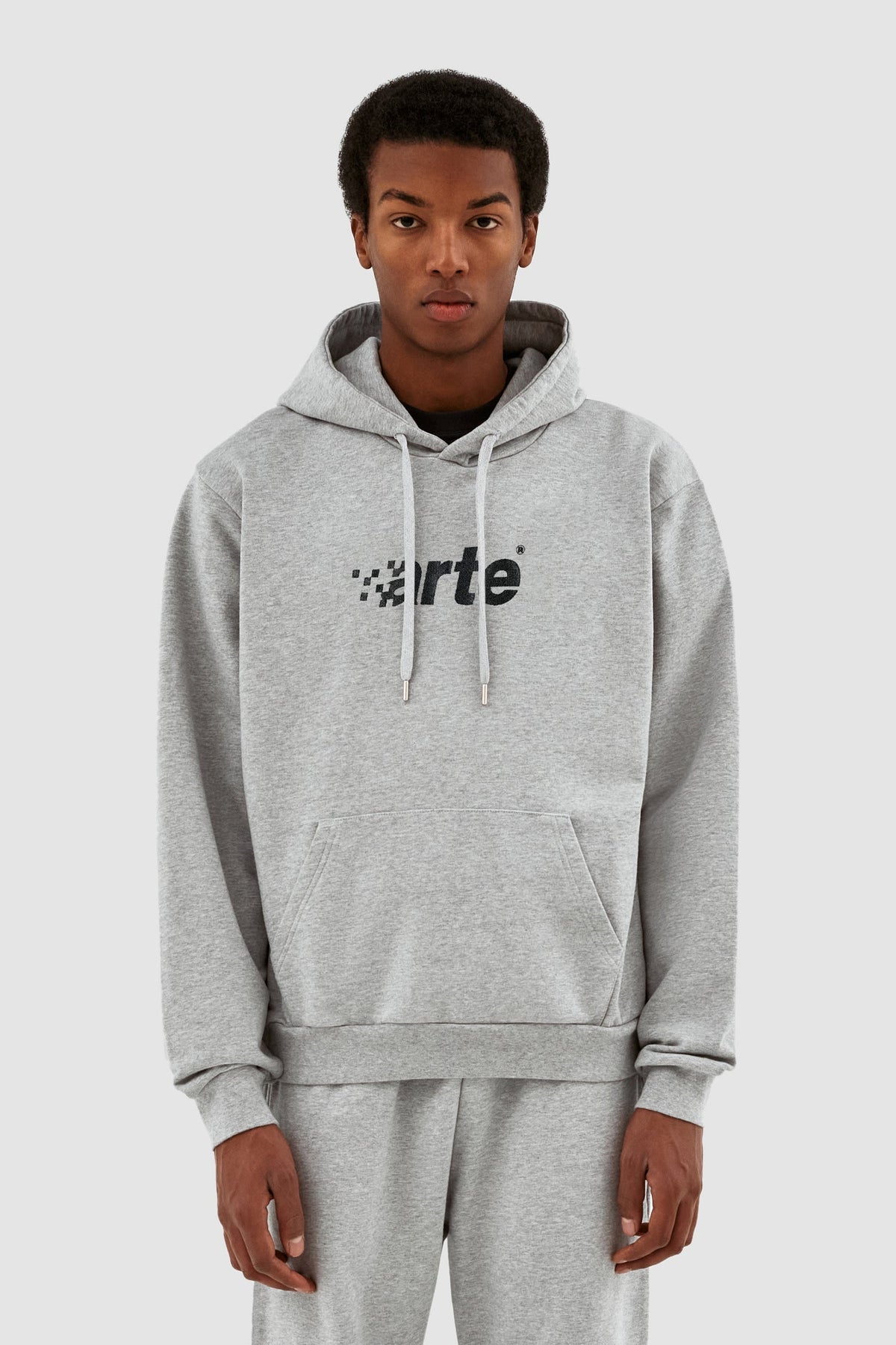Sweat à capuche Harmon Pixel Logo - Gris