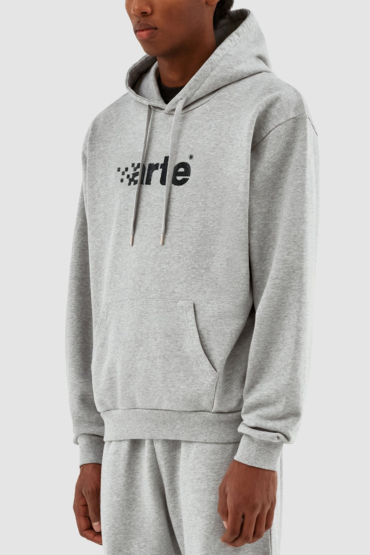 Sweat à capuche Harmon Pixel Logo - Gris