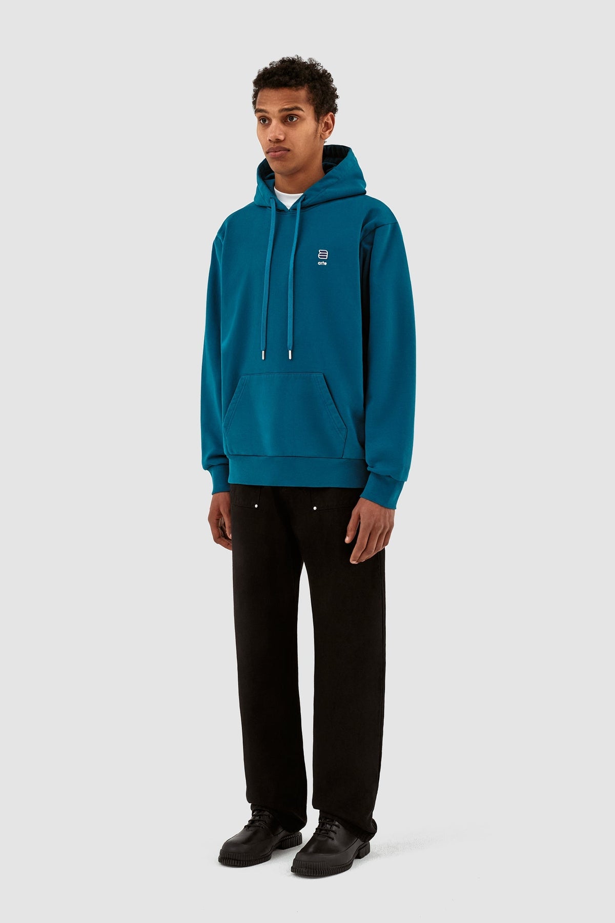 Sweat à capuche Harmon A Logo - Bleu lagon