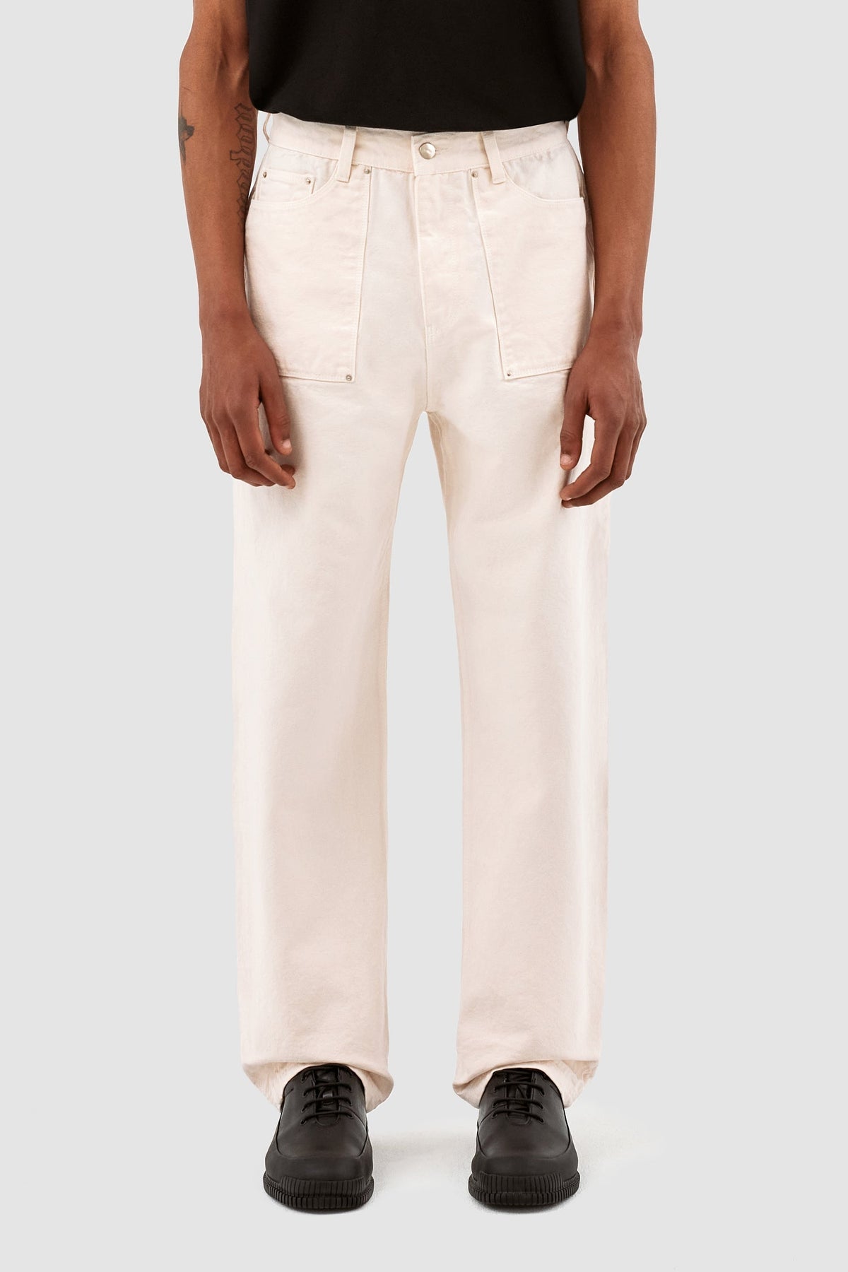 Pantalon Paul en toile - Crème