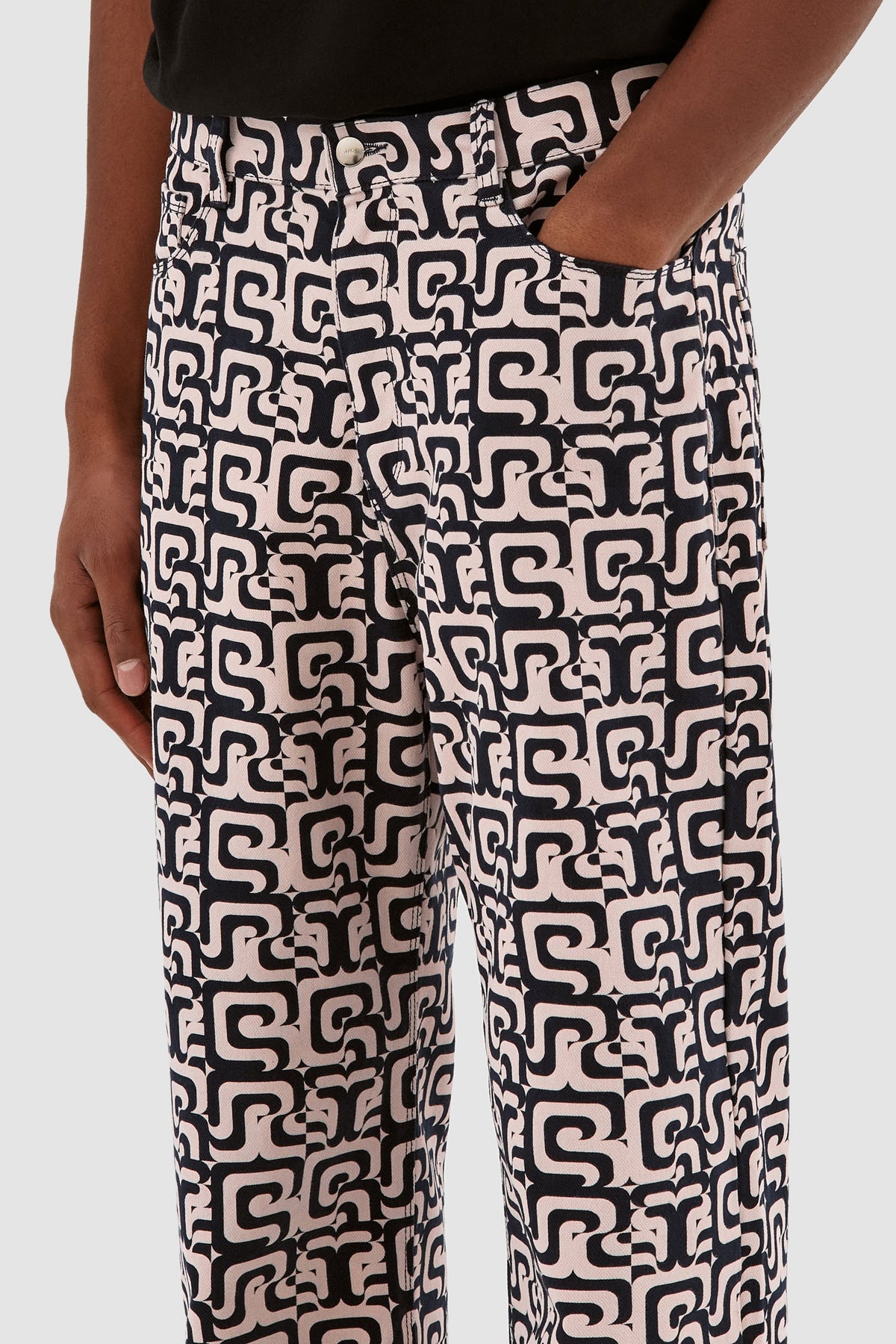 Pantalon Jonas Allover - Marine/Crème