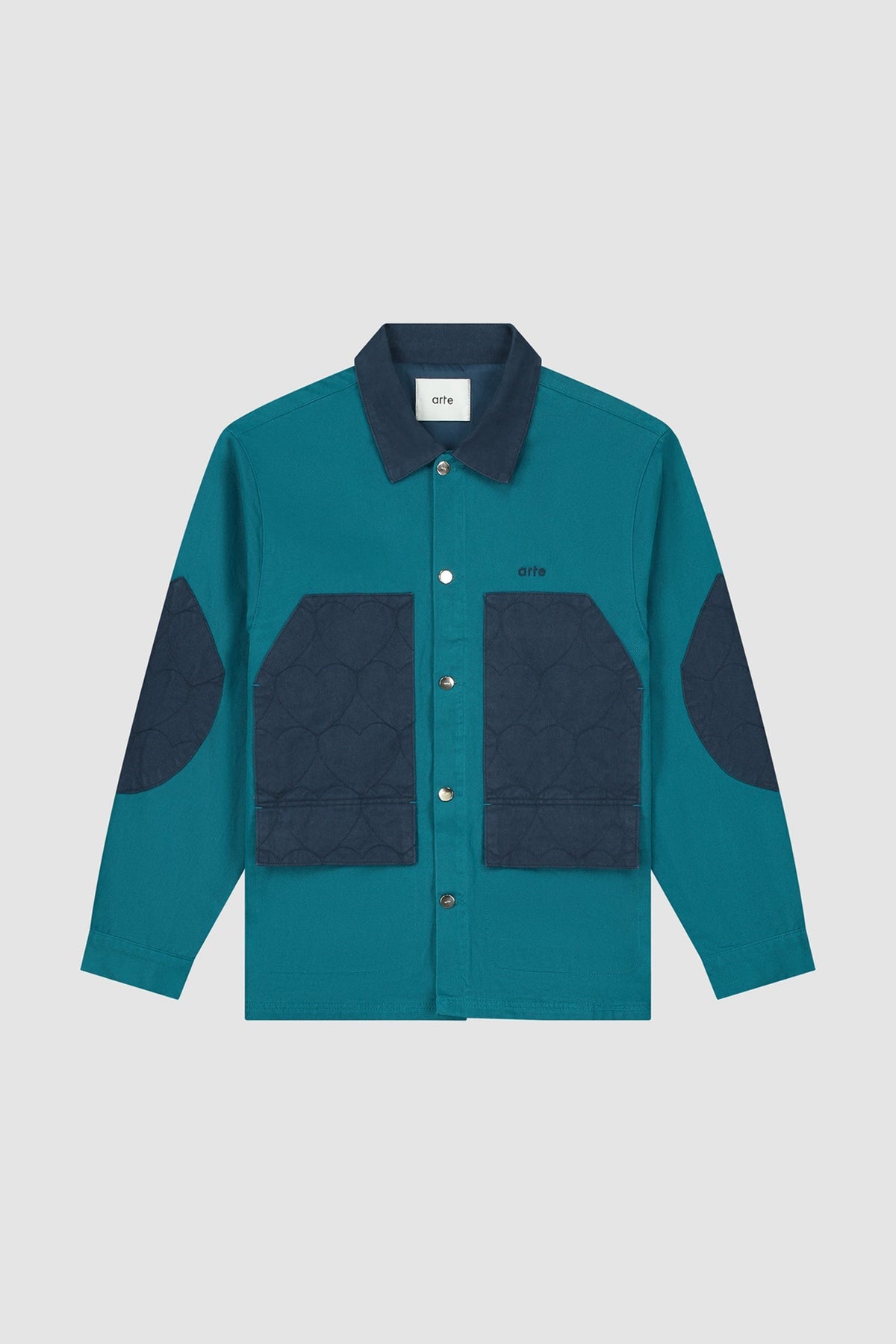 Veste matelassée Jules Heart - Bleu pétrole