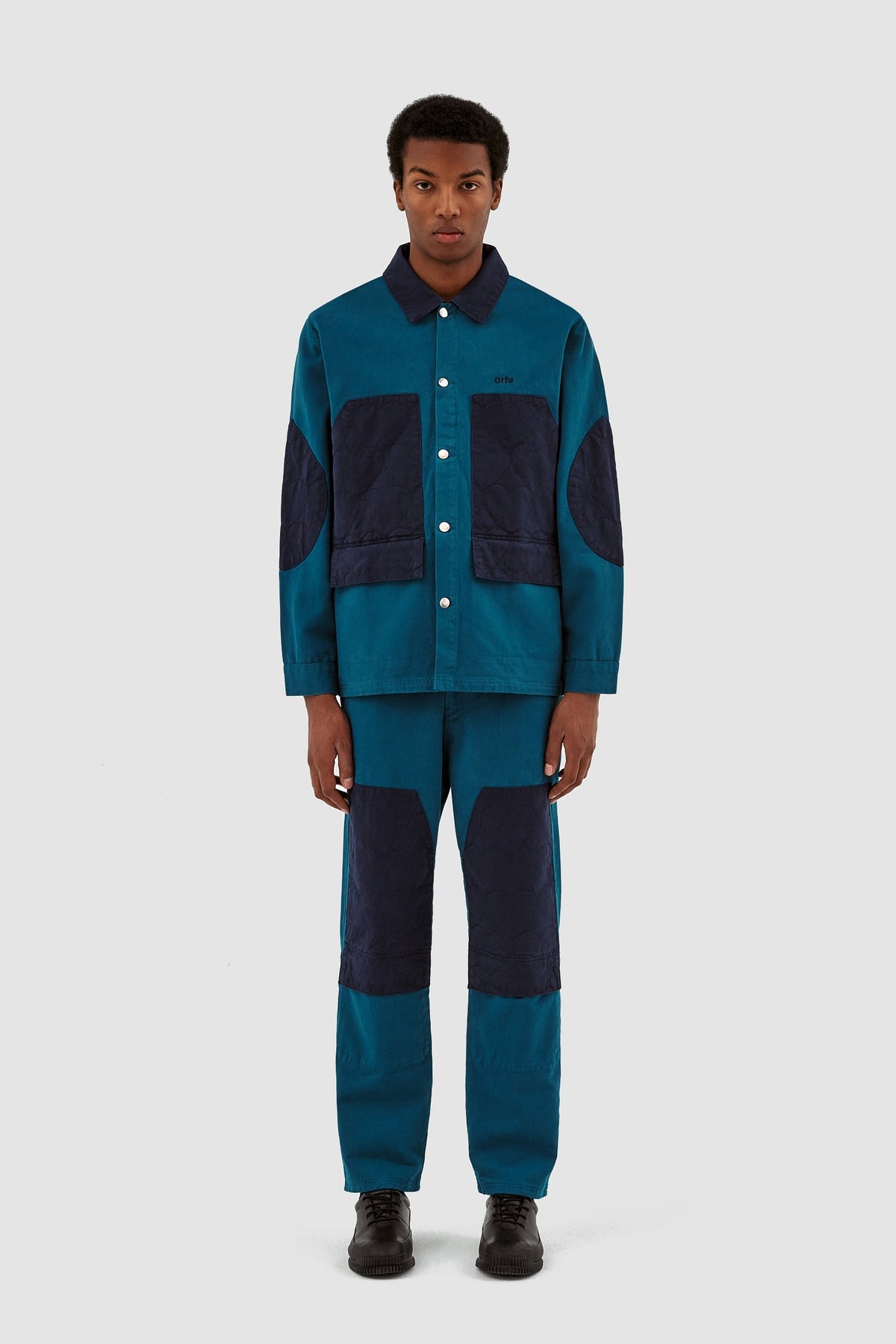 Veste matelassée Jules Heart - Bleu pétrole
