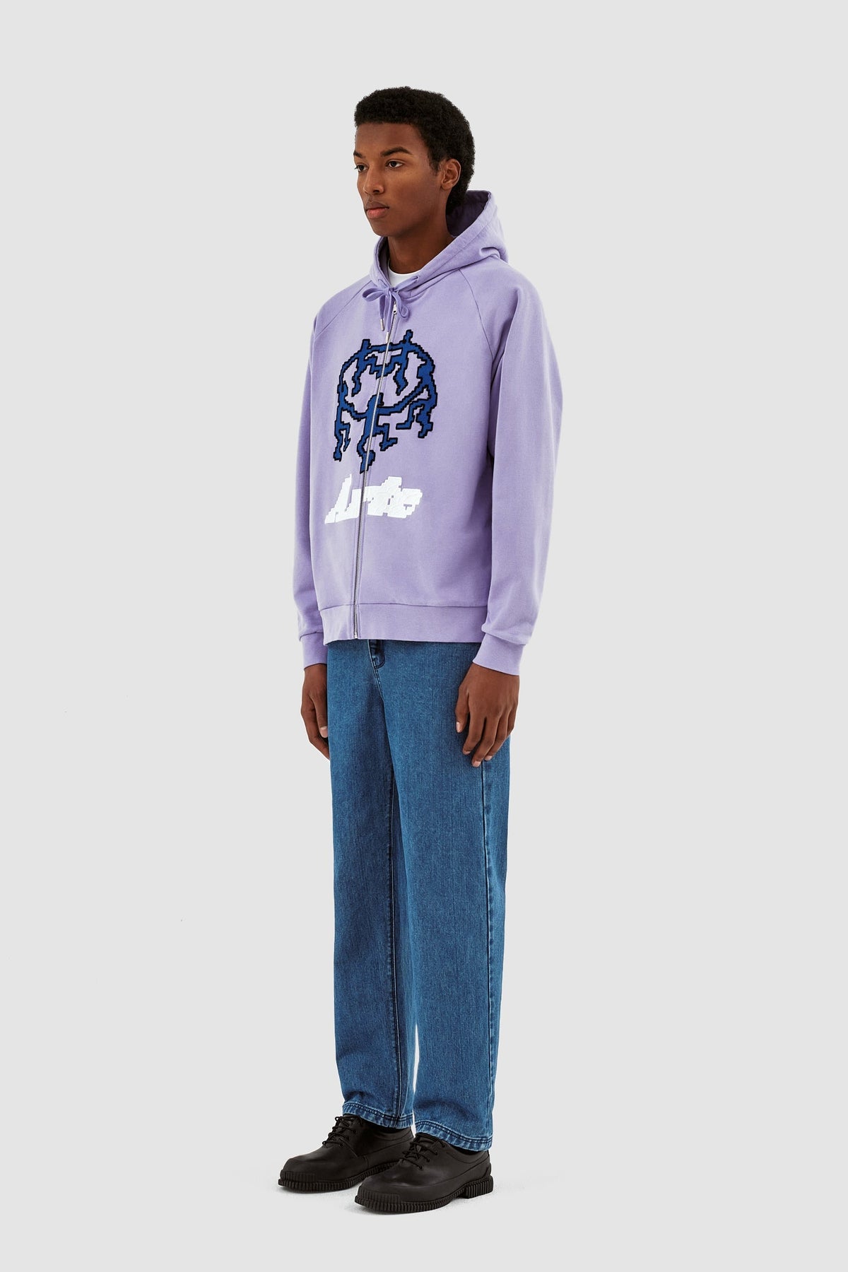 Joe Pixel Dancer Zip Hoodie - Lilas