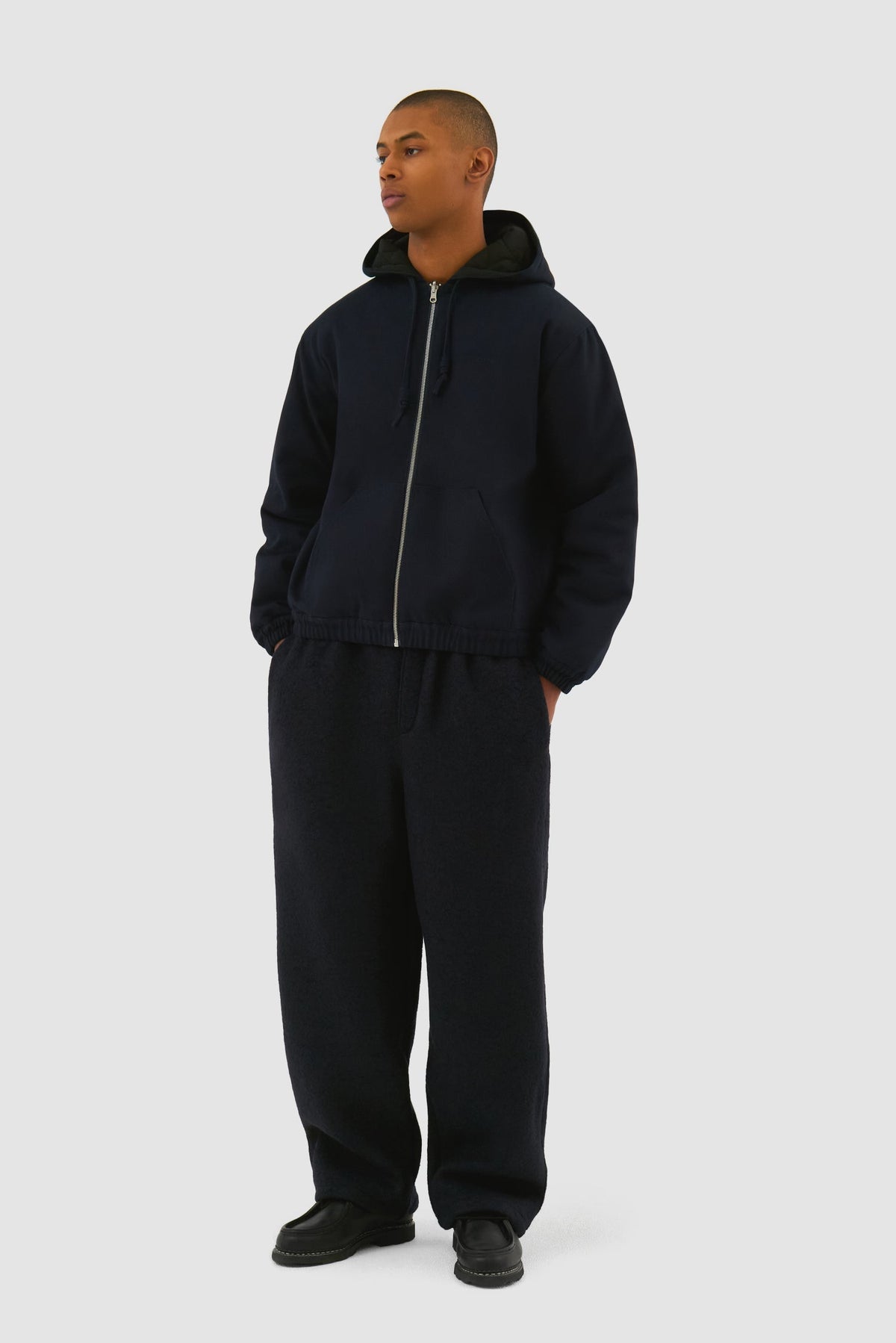 Veste à capuche réversible - Marine