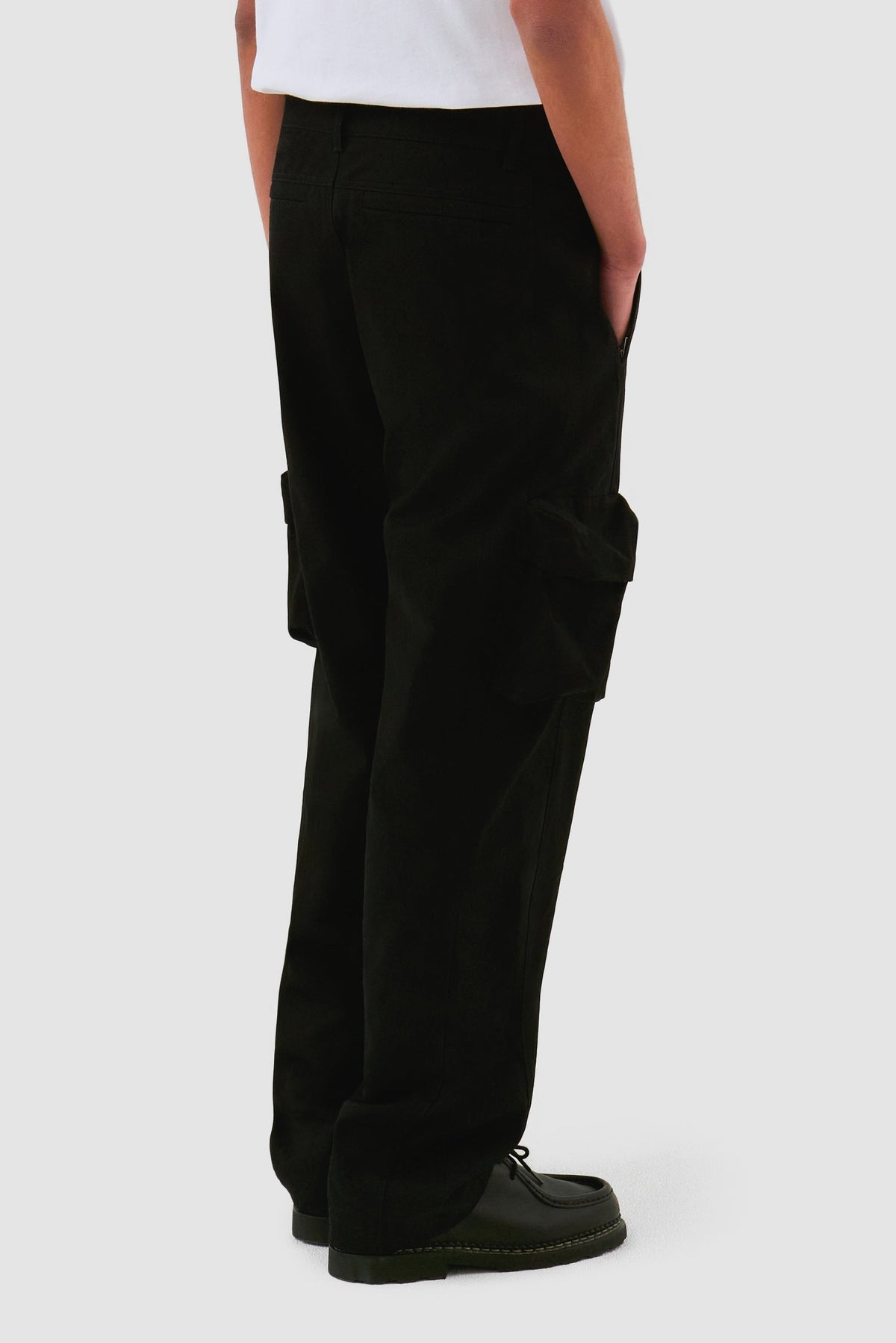 Pantalon en coton à poches 3D - Noir