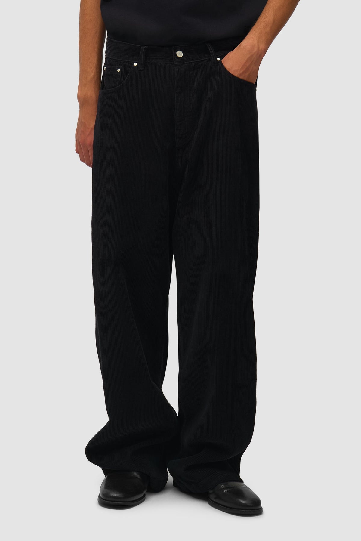 Pantalon en velours côtelé - Noir