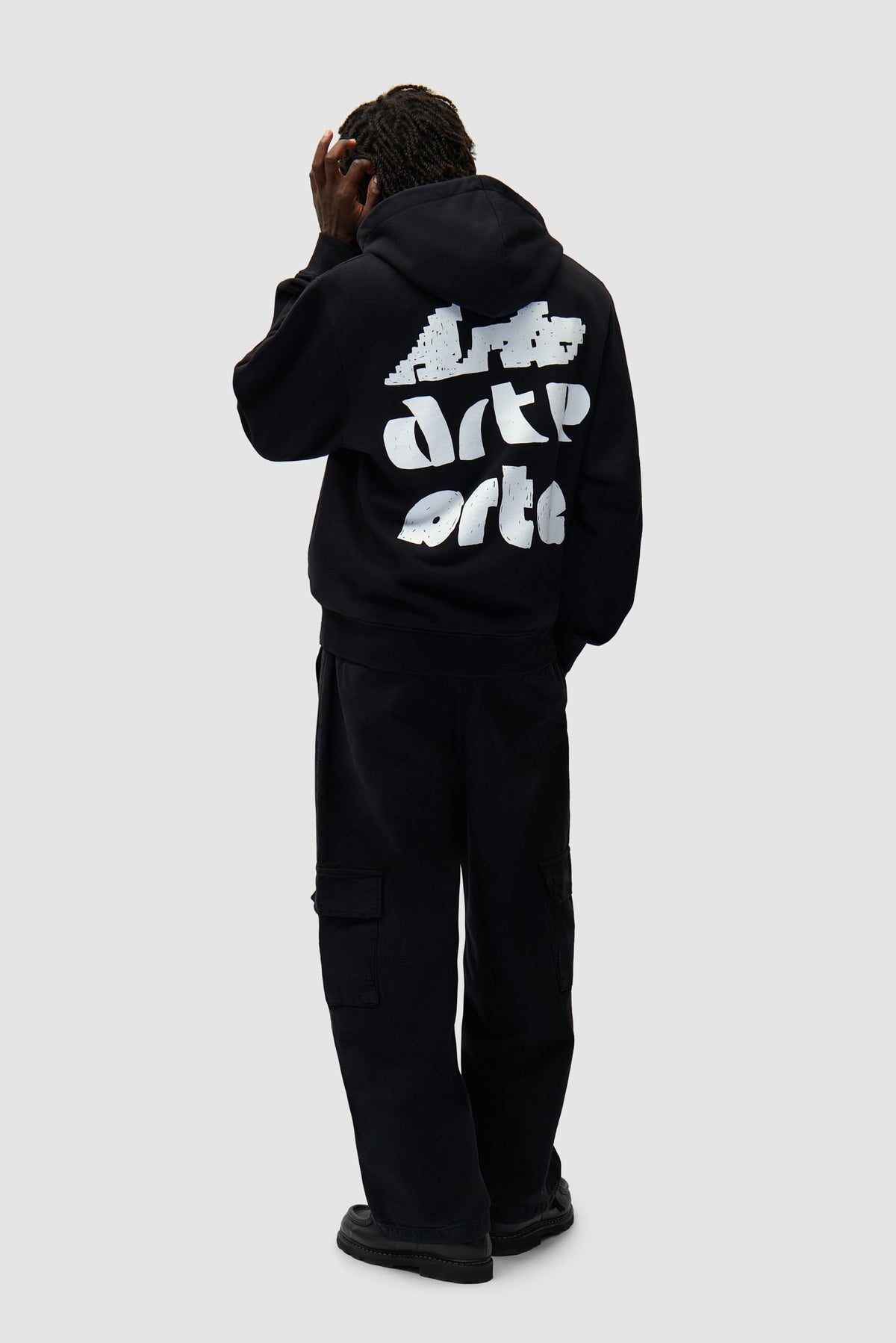 Sweat à capuche imprimé Multi Arte - Noir