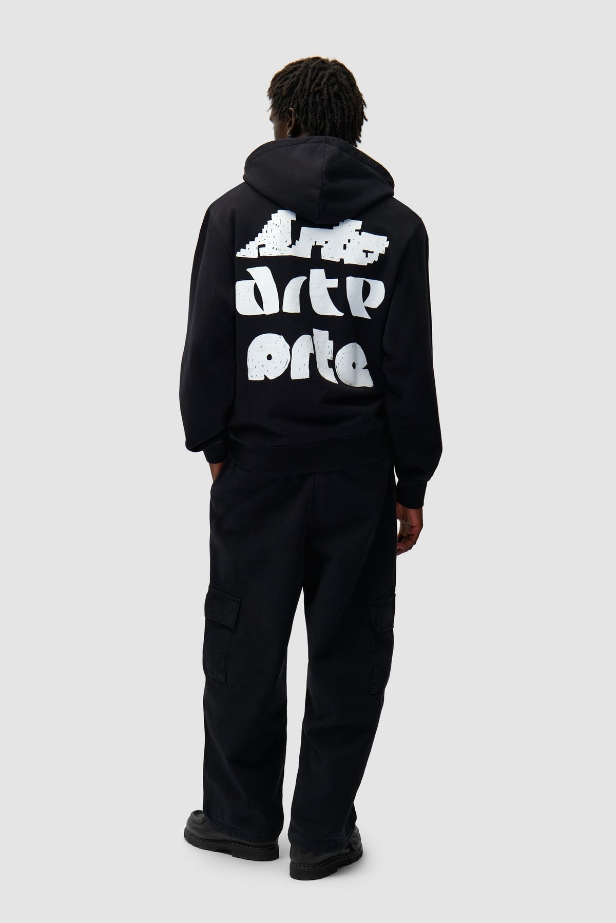 Sweat à capuche imprimé Multi Arte - Noir
