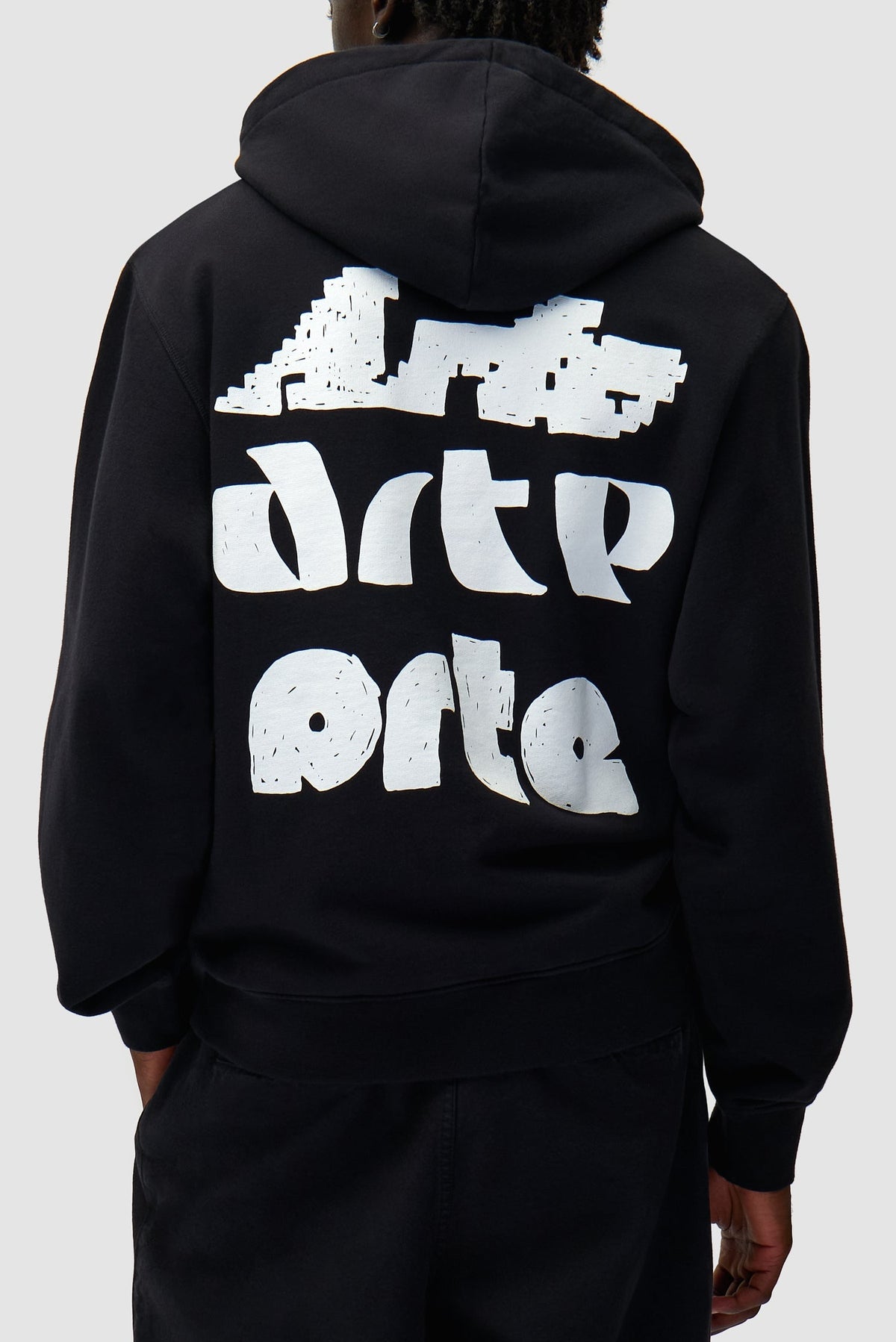 Sweat à capuche imprimé Multi Arte - Noir