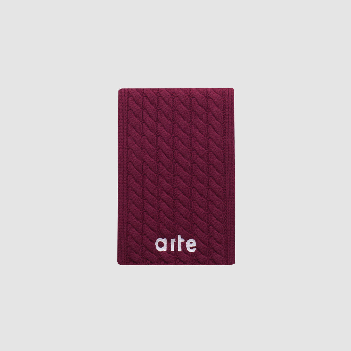 Écharpe texturée à logo - Bordeaux