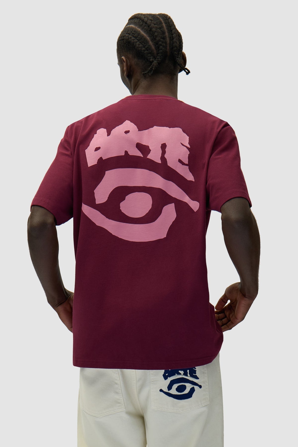 T-shirt à imprimé œil - Bordeaux