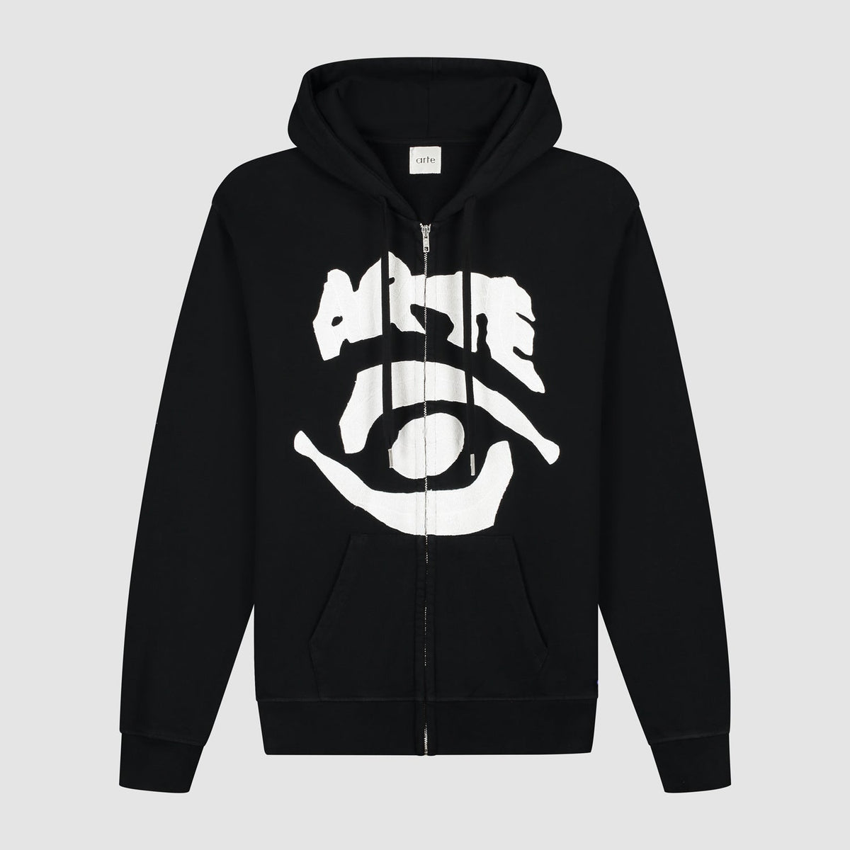 Sweat à capuche zippé Eye - Noir