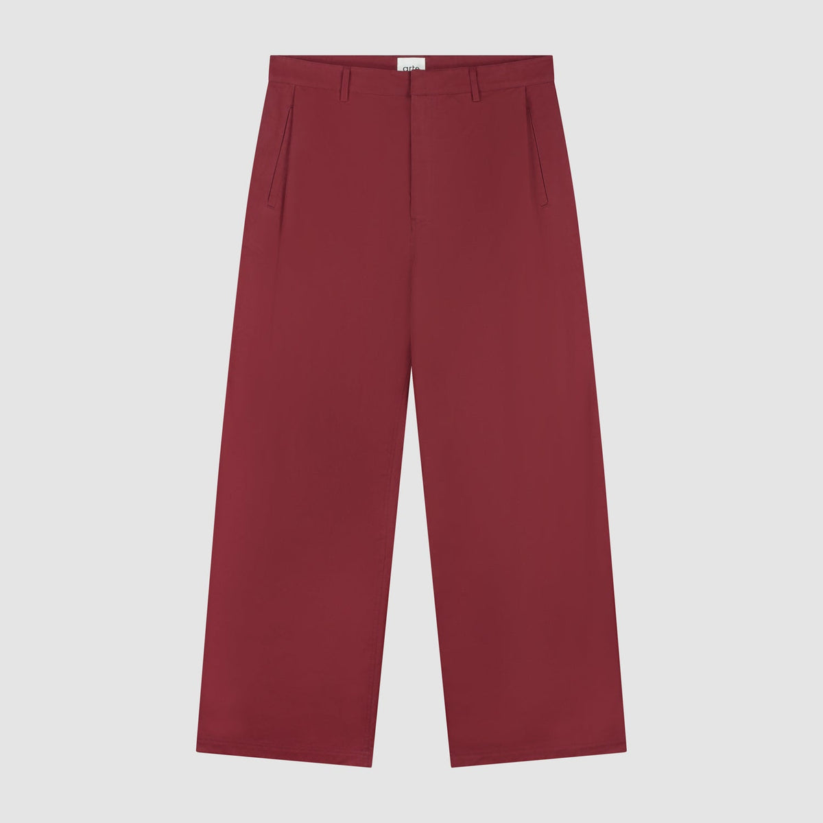 Pantalon de galerie à plis - Bordeaux