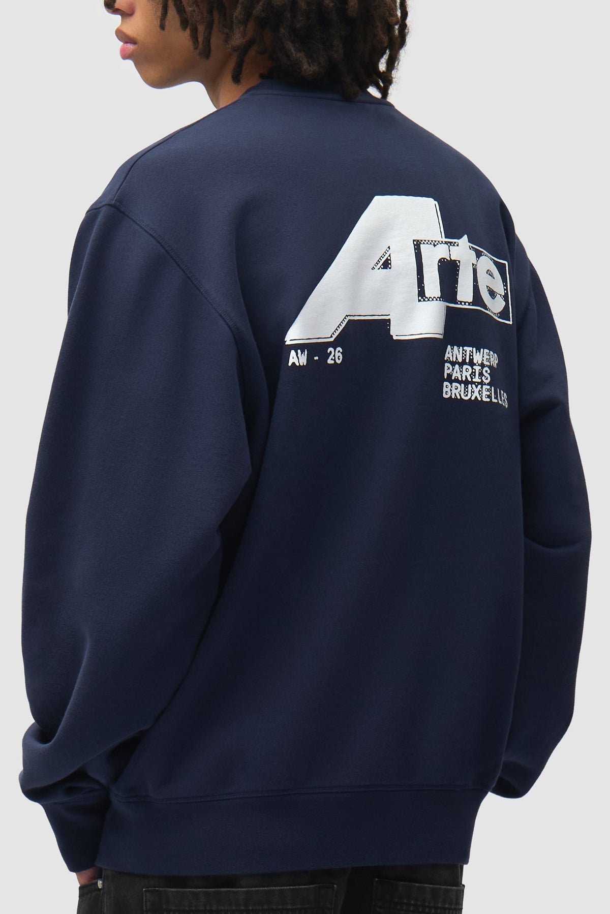 Pull à col rond City - Bleu marine