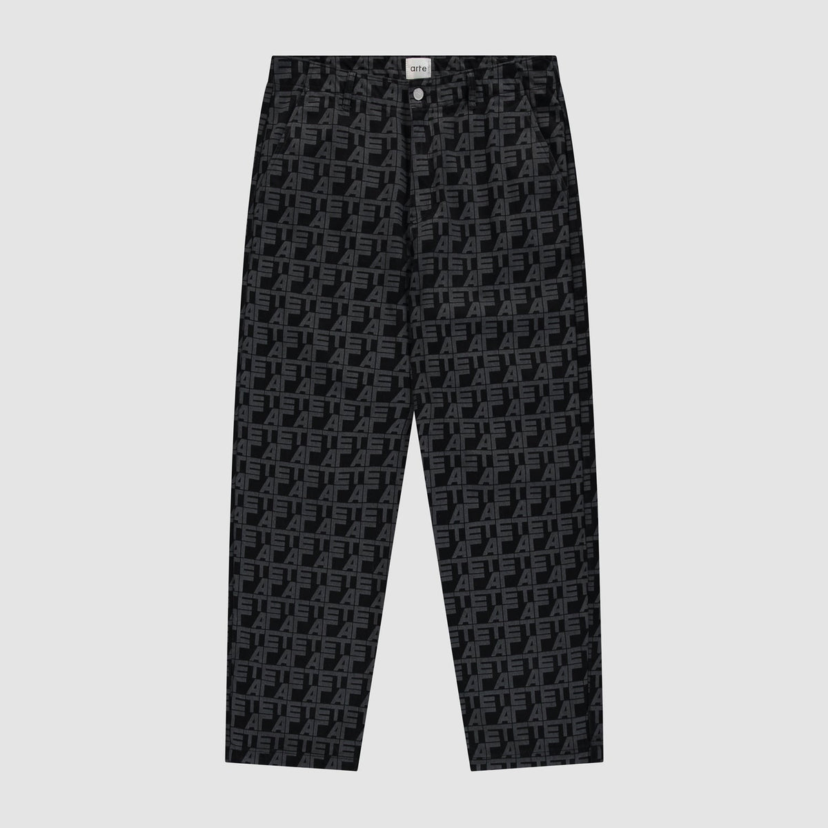 Pantalon à carreaux sur toute la surface - Denim noir