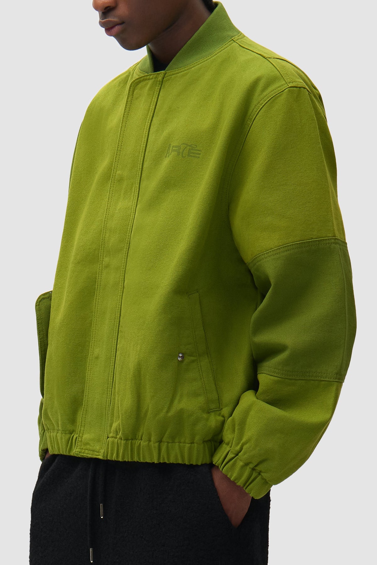 Blouson aviateur en toile - Vert