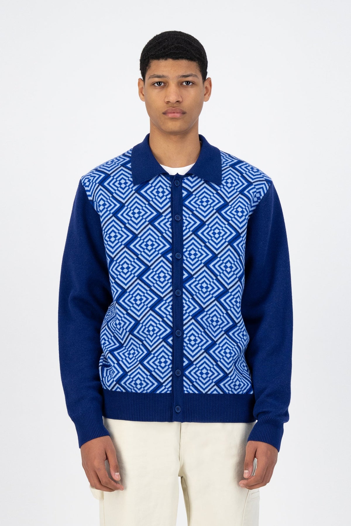 Cardigan en maille Karp - Bleu
