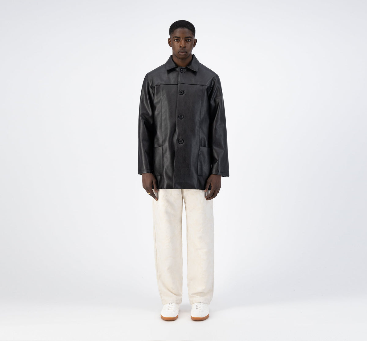 Veste en cuir Joe - Noir