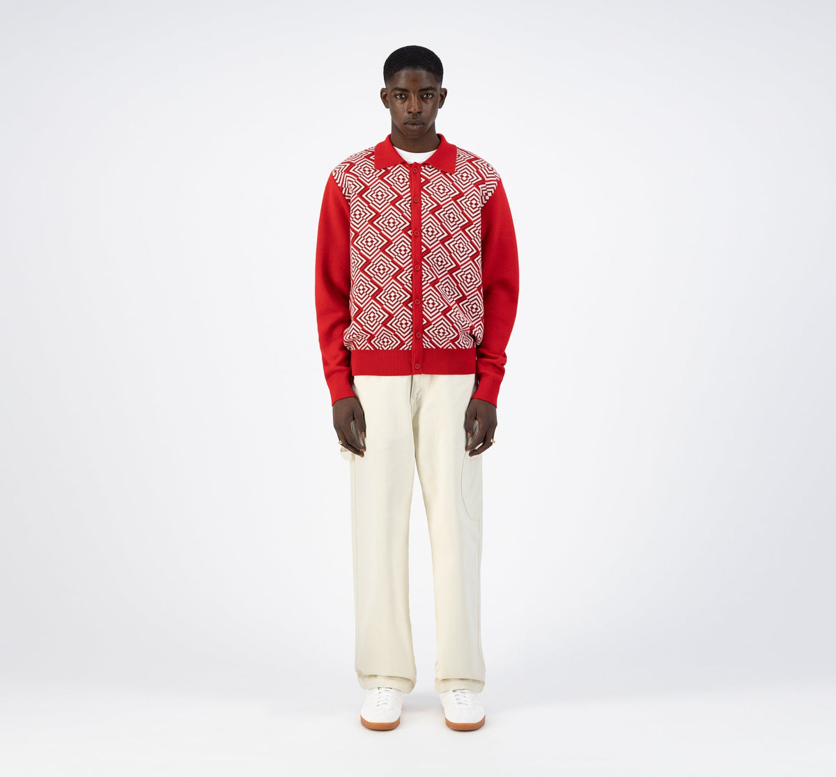 Cardigan en tricot Karp - Rouge