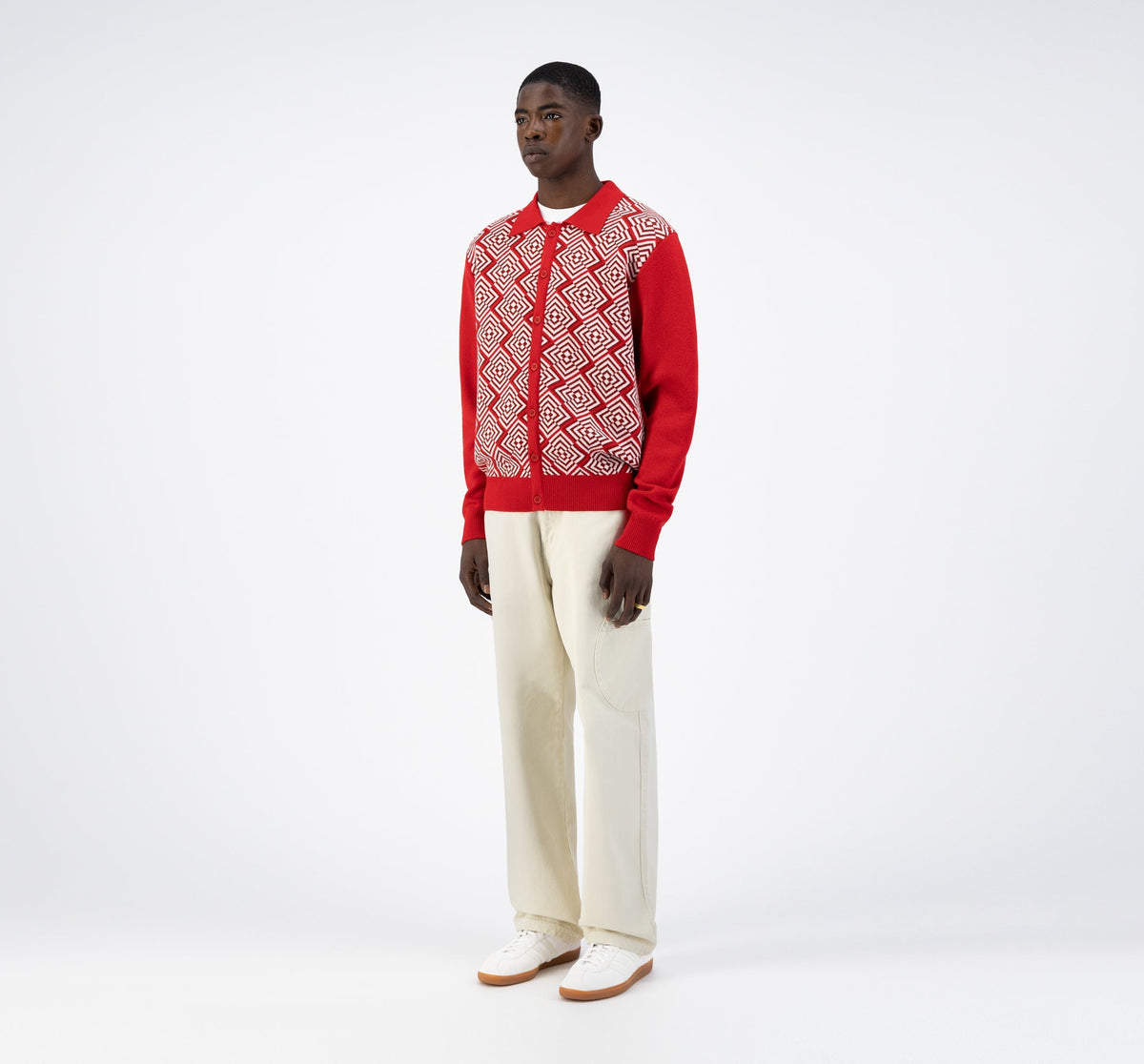 Cardigan en tricot Karp - Rouge