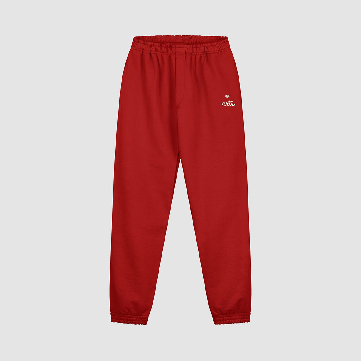 Pantalon de survêtement avec logo en forme de cœur - Rouge