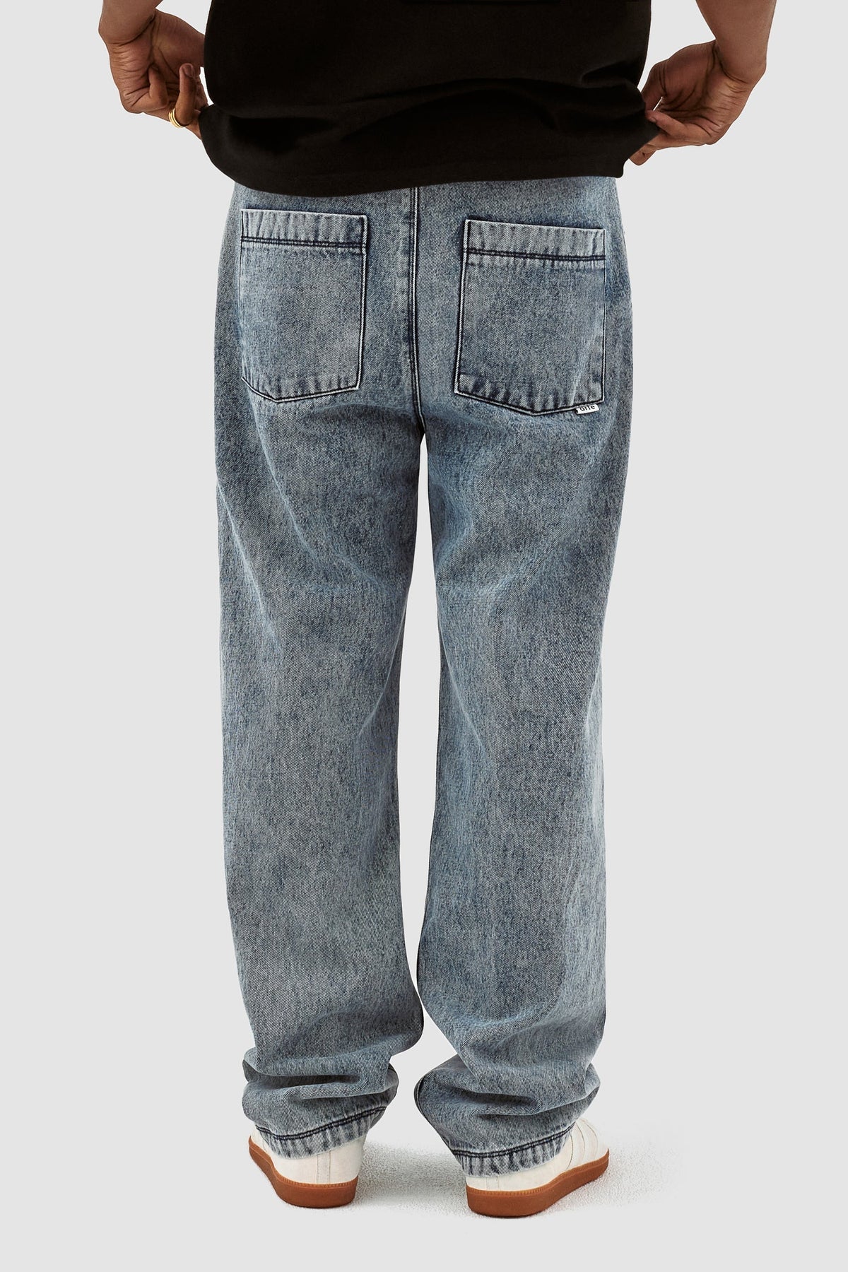 Poage Pantalon avec ceinture - Denim Vintage