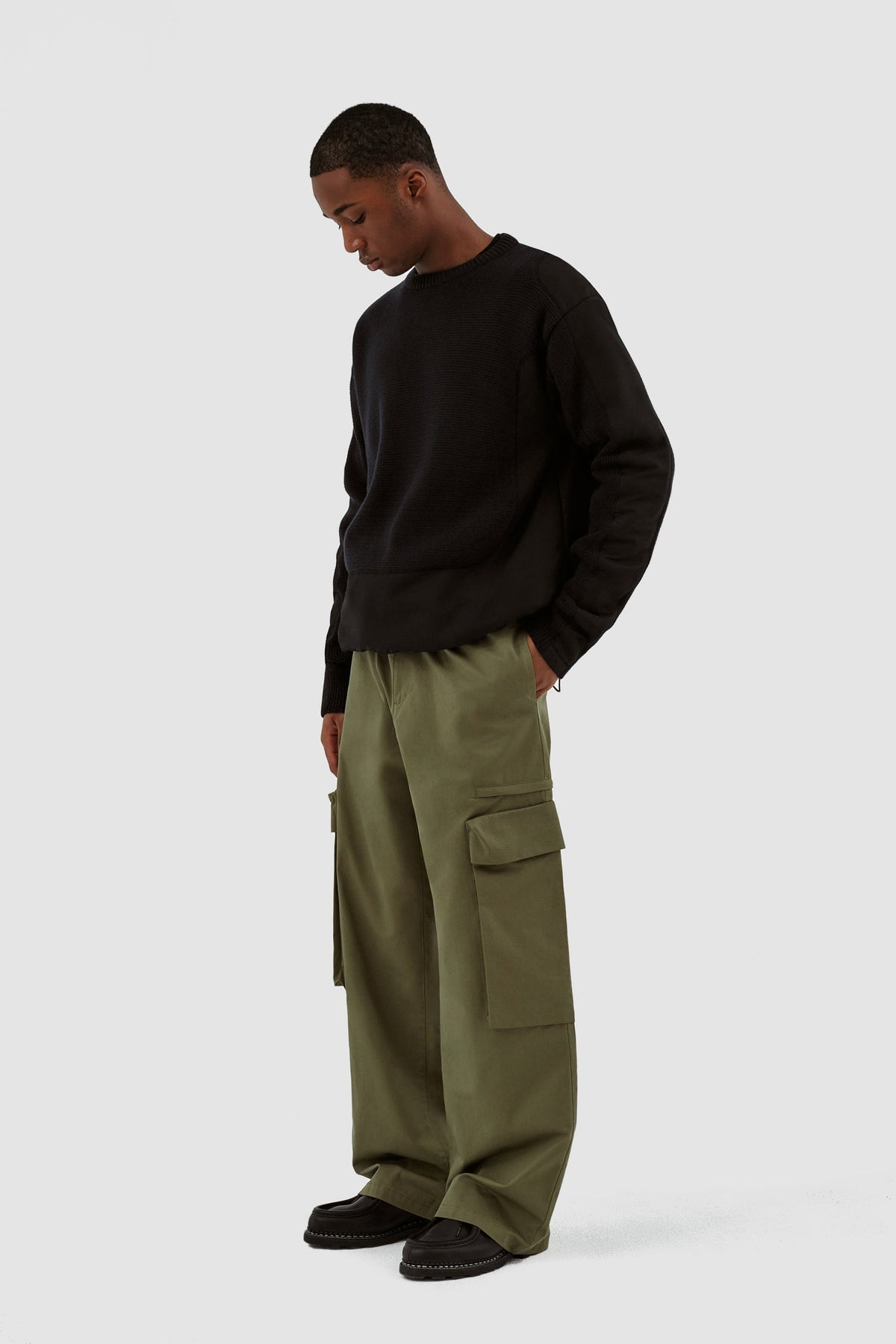 Pull Kris contrasté - Noir