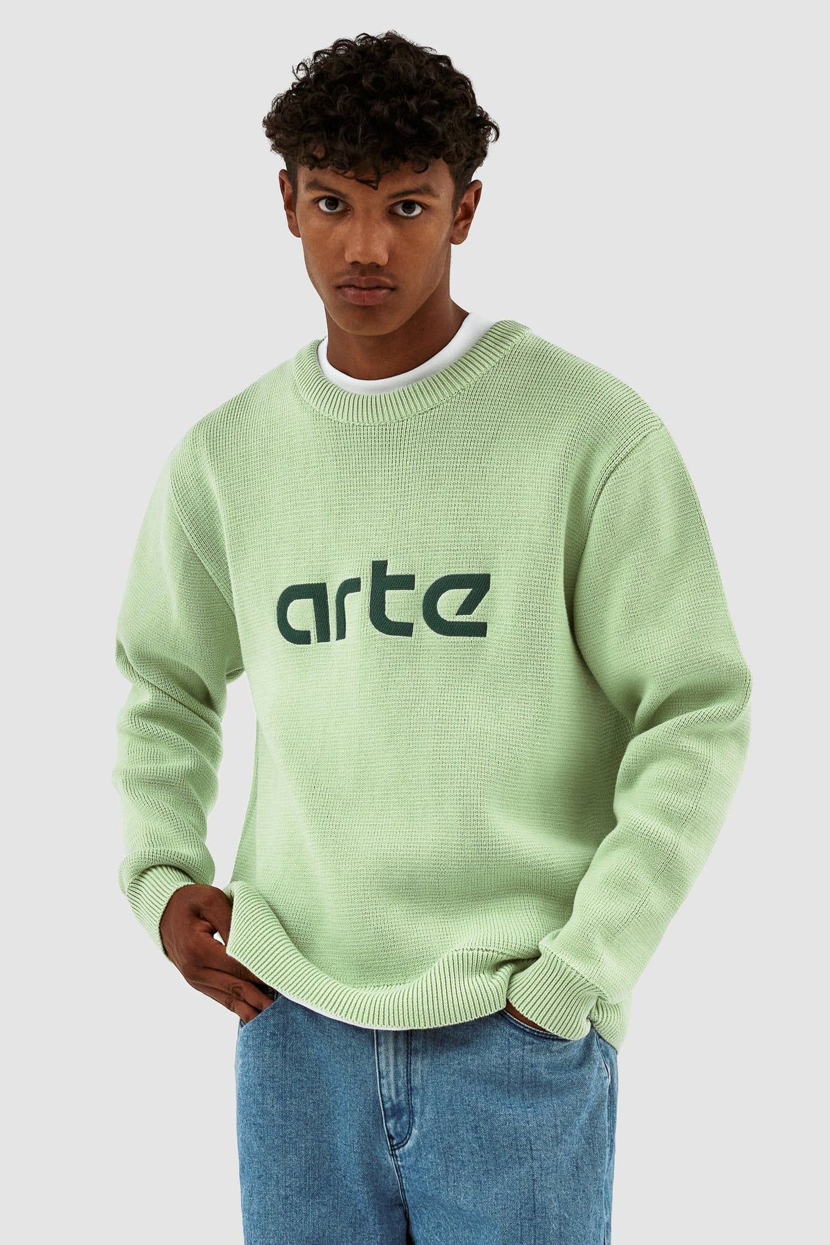 Pull à logo Kris - Vert clair