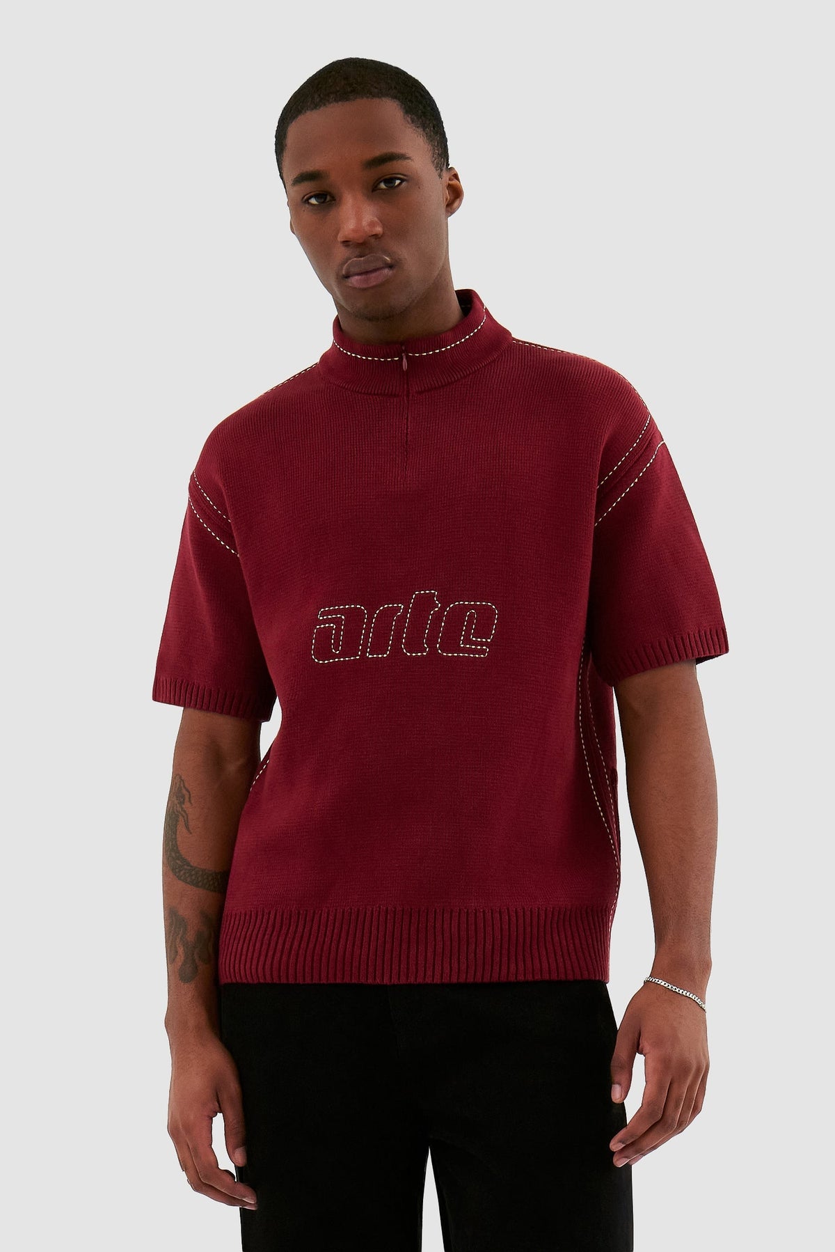 Kane Logo Knit - Bordeaux